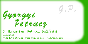 gyorgyi petrucz business card